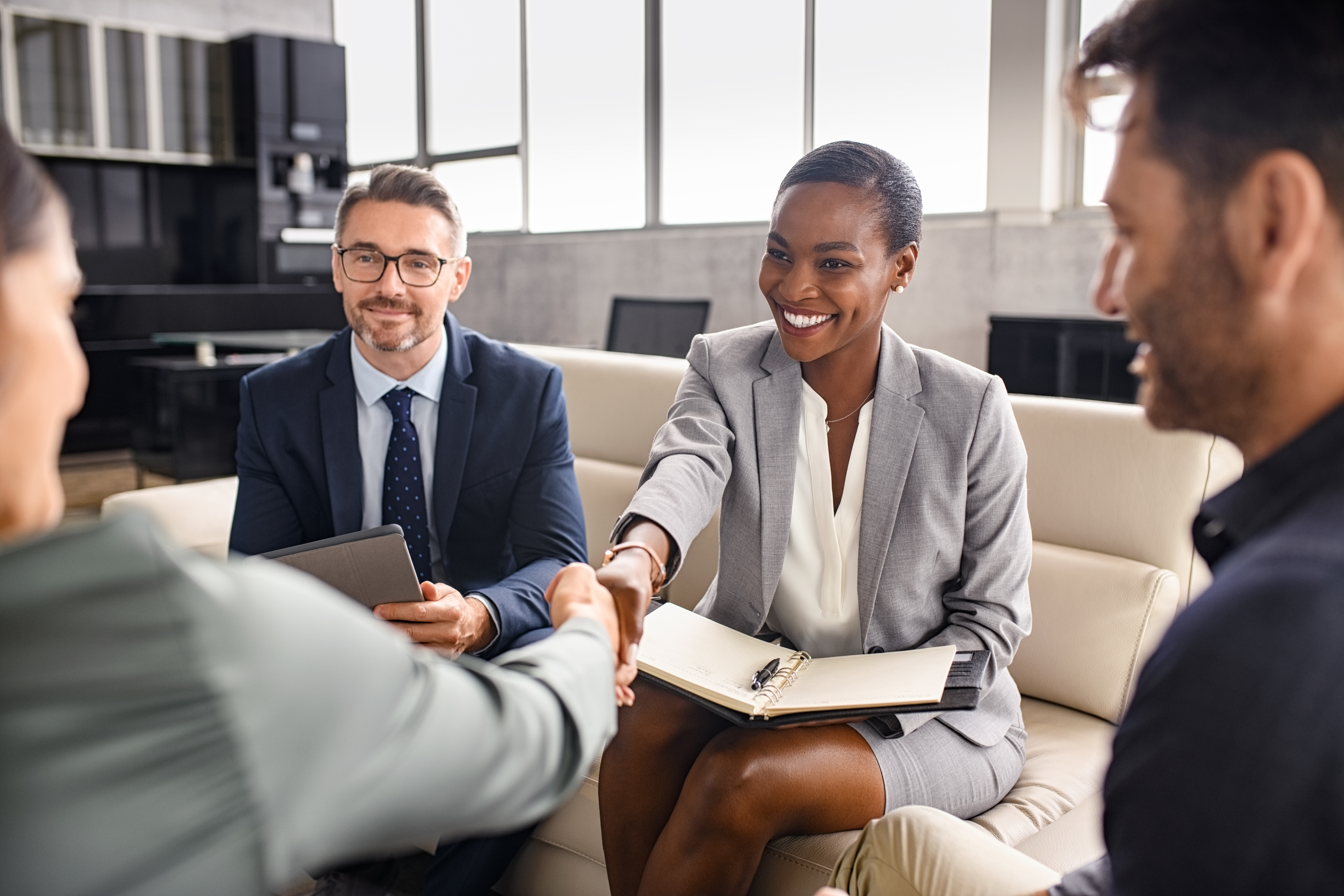 business professionals shaking hands