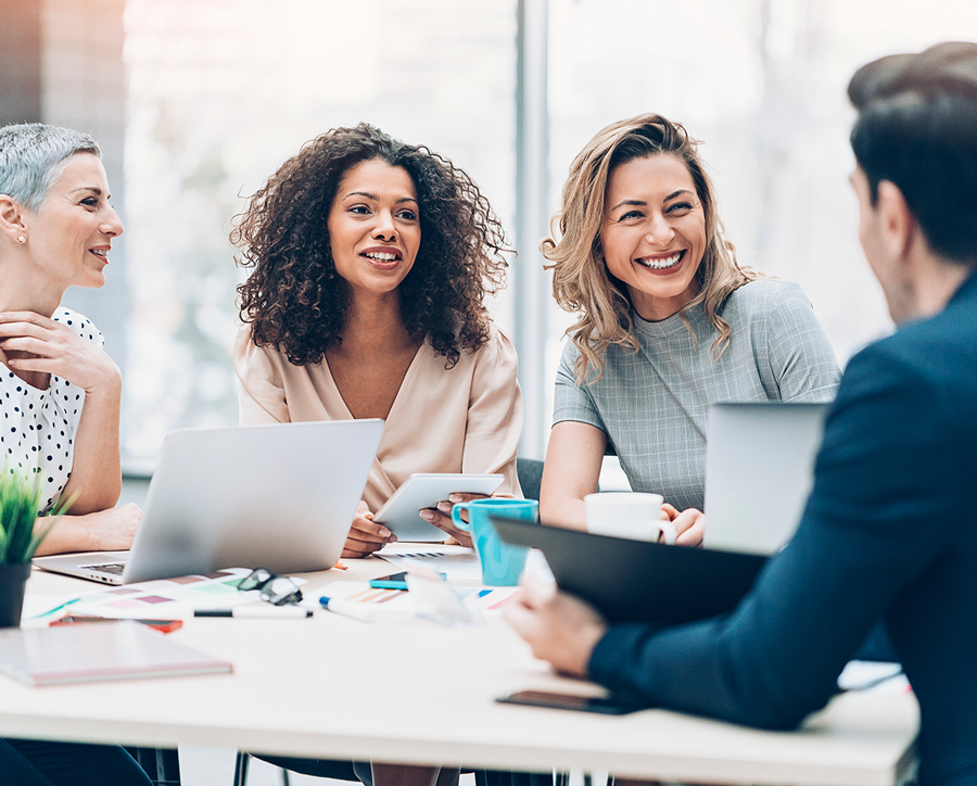 Employees enjoying working together