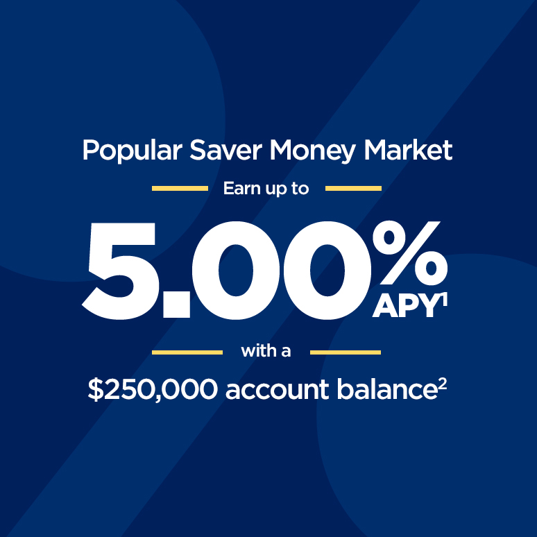 Earn up to 5.00% APY with a $250,000 account balance